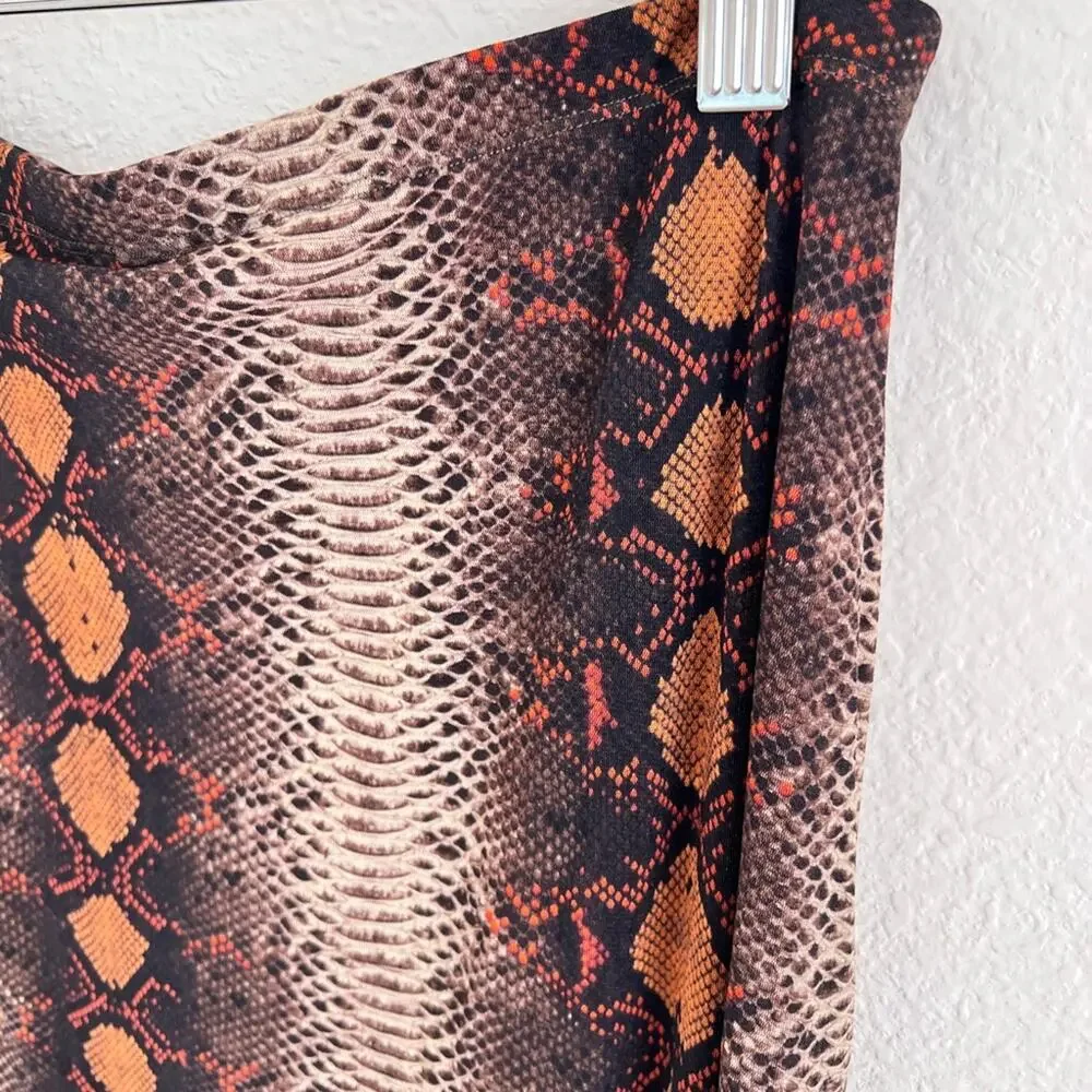SKIMS mesh snakeskin tube maxi skirt / size L - Picture 7 of 7